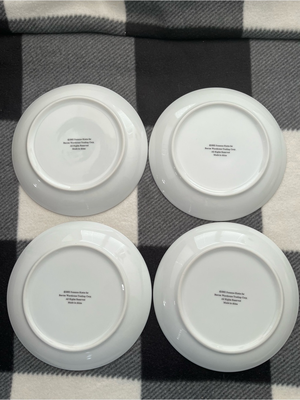 Vintage TUSCANY Country Scene Salad Dessert Plate 2002 Susanne Riette - Set of 4 - Picture 6 of 9
